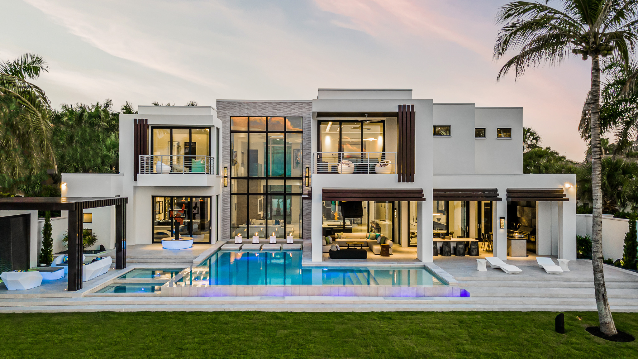 custom luxury home with pool